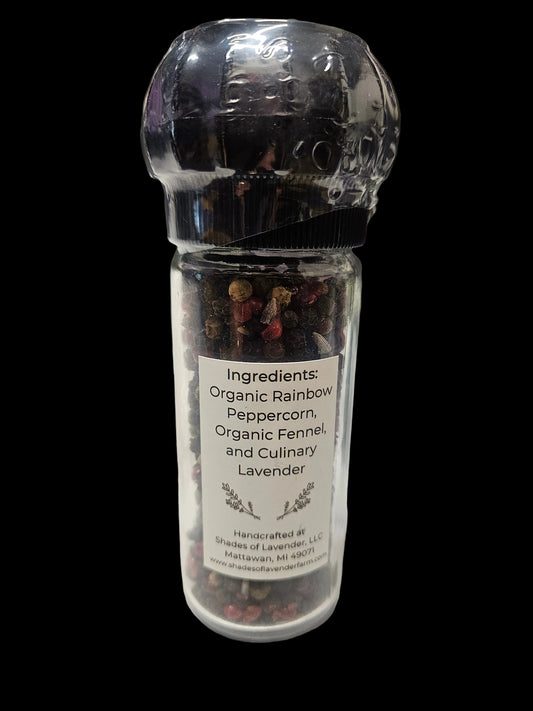 Rainbow Peppercorn Lavender grinder